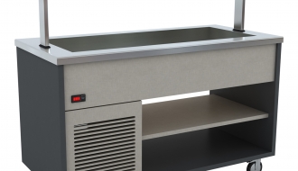 Cold buffet counter - 1.3 x 0.8 m - 3x GN 1/1 | Cooling tub | Island buffet | Serving counter | Sales counter | Salad bar | Salad cabinet | Refrigerated counter