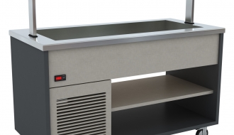 Cold buffet counter - 1.6 x 0.8 m - 4x GN 1/1 | Cooling tub | Island buffet | Serving counter | Sales counter | Salad bar | Salad cabinet | Refrigerated counter