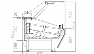 Ice counter - 1,25 x 1,11 m - White