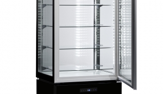 Panorama display case black - 457 litres - with 5 glass shelves