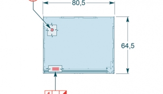 Panorama display case - 457 litres - with 5 glass shelves