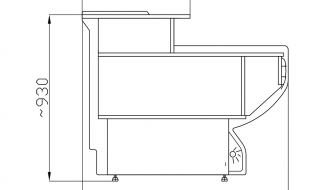 Cash desk 0,8 x 1,15 m