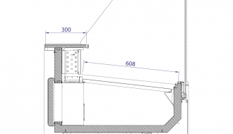 Refrigerated counter square - 1,0 x 0,99 m - 189 litre