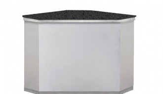 Corner Service unit 1.4m - black granite