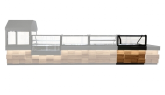 Warmhaltevitrine 1,5 m - für 4x GN 1/1