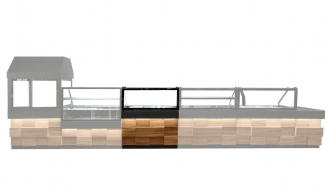 Saladette 2,55 m - für 6x GN 1/1