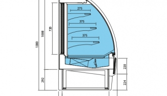 Wall shelf 0,97 m / 0,81 m