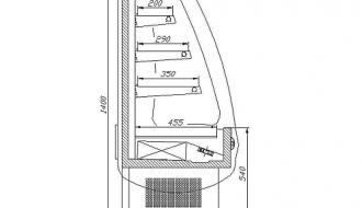 Wall shelf 0,6 x 0,71 m