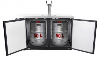 Beer cooler with tap - 335 liters - 2 doors