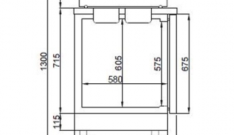 Ettevalmistamislaud / salat - 1,86 x 0,7 m - 3 uksega - 8x GN 1/1 jaoks