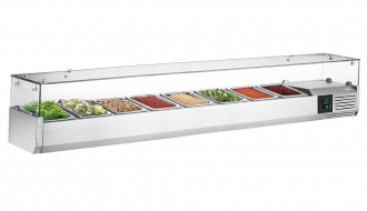 Saladbar unit PREMIUM 1,8 m x 0,34 m - for 8x 1/4 GN containers