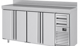 Bar refrigerated table - with 4 doors and 2 drawers