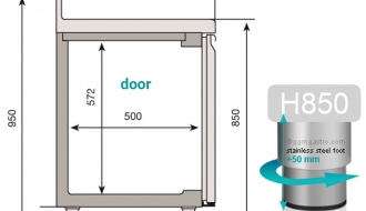 Refrigerated table - with 2 doors