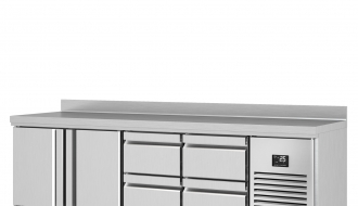 Refrigerated table - with 2 doors and 4 drawers 1/2