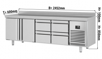 Refrigerated table - with 2 doors and 4 drawers 1/2