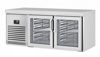 Refrigerated table 362 liters - with 2 glass doors