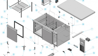 Bakery refrigerated table (EN) - with 2 doors