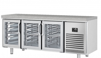 Bakery refrigerated table (EN) - with 3 glass doors