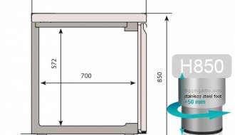 Bakery freezing table (EN) - with 2 doors