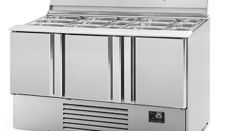 Saladette counter (GN) - with 3 doors