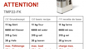 Taignasegaja 22 liitrit / 18 kg / + 2 kiirust - 400 volti