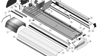 Sushi - Refrigerated display case for 8x 1/3 GN