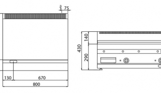 Electric griddle - smooth (8 kW)