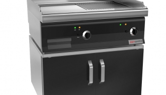 Electric griddle - smooth (8 kW) incl. base frame | grill plate | griddle plate | roaster | griddle | grill | gastronomy