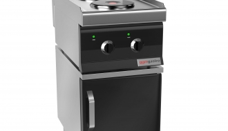 Electric stove - 2x plates round (5.2 kW) incl. base frame | hob | plate hob | gastronomic hob | stove