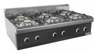 Gas stove - 2x burners (9.5 kW) with pilot flame incl. base frame | cooker | gastronomic hob | stove | gas hob