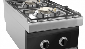 Gas stove 2x burners (9,5 kW) with pilot flame