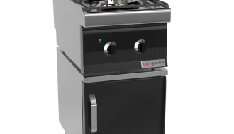 Gas stove - 4x burners (23 kW) with pilot flame incl. base frame | cooker | gastronomic hob | stove | gas hob