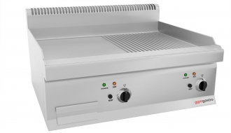 Electric griddle - smooth - grooved (8 kW)