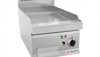 Electric roasting plate - smooth (4 kW) incl. base frame | grill plate | griddle plate | roaster | griddle | grill | gastronomy