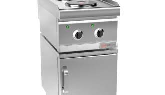 Electric stove - 2x plates round (5.2 kW) incl. base frame | hob | plate hob | gastronomic hob | stove