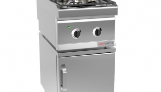 Gas stove - 2x burners (9.5 kW) with pilot flame incl. base frame | cooker | gastronomic hob | stove | gas hob