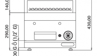 Gas lava rock grill (7 kW) - grill tilt