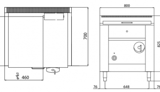 Electric tilting frying pan 60 litres (9 kW)