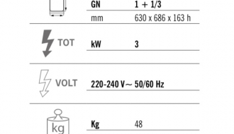 Electric Bainmarie 2x GN 1/1 + 2x GN 1/3