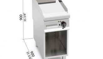 Elektro Bratplatte - Glatt - mit glänzendem Finish (5,7 kW)