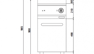 Electric deep fat fryer 22 litres (22 kW)