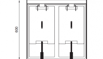 Electric deep fryer 10+10 litres (12 kW)