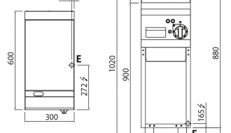 Electric frying plate - Smooth Hardchrome (4 kW)