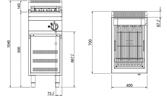 Electric barbecue (4 kW)