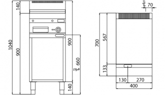 Electric griddle - Smooth (4.8 kW)