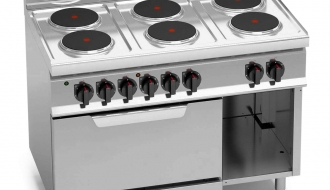 Electric stove 6xplates (15,6 kW) + Electric stove static (7,5 kW)