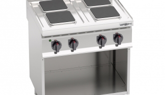 Electric cooker 4x square plates (10,4 kW)