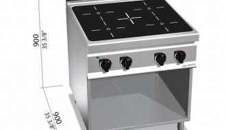 4x infrared hobs (16 kW)