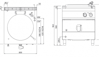 Electric boiler - 100 litres (16 kW) - indirect heating