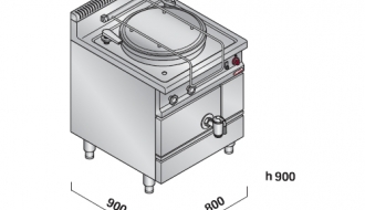 Electric pressure boiler - 100 litres (16 kW) - indirect heating